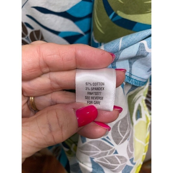 Floral sundress by Croft & Barrow stretch SZ 16 sleeveless 97%cotton 3%spandex - Picture 4 of 5